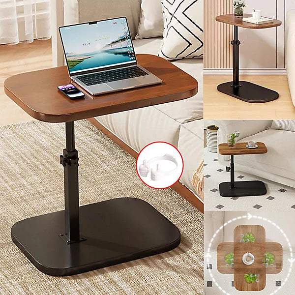 C Table End Table Adjustable Height, Laptop Table for Couch, 360°Swivel TV Tray, Coffee Side Table