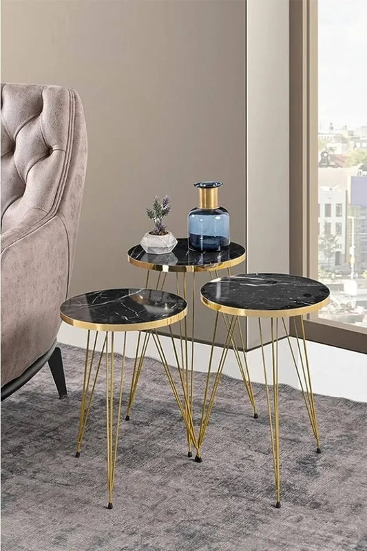 Modern Coffee Table – Nesting End Table & Side Table Set for Stylish Living - Premium Built Quality